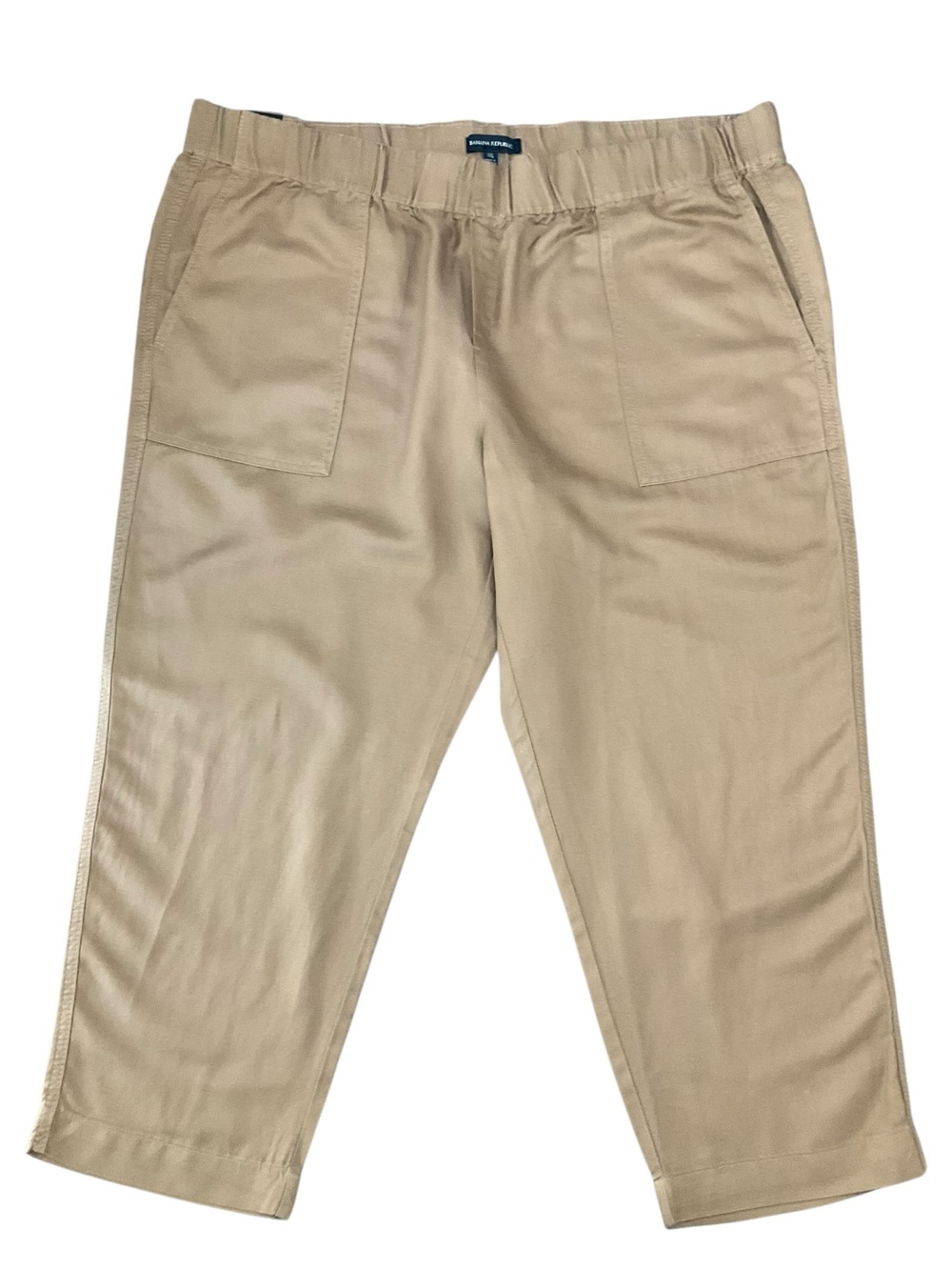 Banana Republic Cropped Tapered Pull on Pants Tan Size XXL NWT